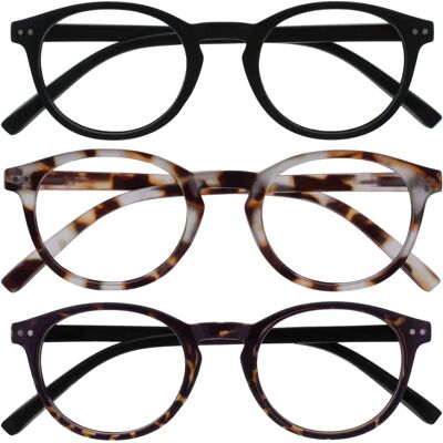 Opulize Zen Lesebrille - Klein Rund Schwarz +2,50 Opulize Zen Lesebrille - Klein Rund Schwarz +2,50