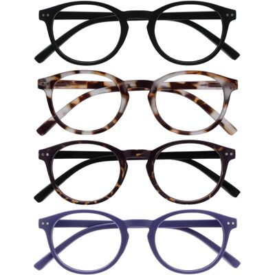 Lunettes de lecture Opulize Zen - Monture ronde petite et durable - +3,50 Lunettes de lecture Opulize Zen - Monture ronde petite et durable - +3,50