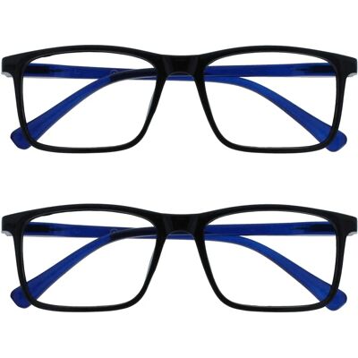 Opulize RR4-1-250 - Lunettes de lecture rectangulaires durables Opulize RR4-1-250 - Lunettes de lecture rectangulaires durables