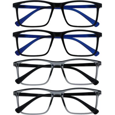 Opulize RRRR4-1177-250 Grandes Lunettes de lecture unisex - Ensemble de lunettes Opulize RRRR4-1177-250 Grandes Lunettes de lecture unisex - Ensemble de lunettes