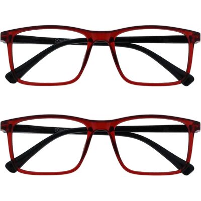 Lunettes de lecture rectangulaires grandes Opulize - +3,00 Lunettes de lecture rectangulaires grandes Opulize - +3,00
