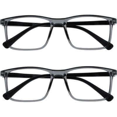 Opulize Graue Große Rechteckbrille Opulize Graue Große Rechteckbrille