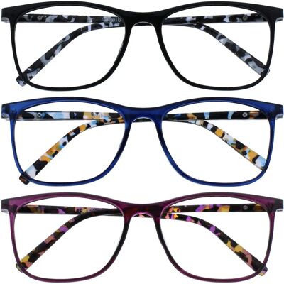 Opulize RRR66-135-200 Lunettes de Lecture Grandes à Motif - Lunettes de Lecture Opulize RRR66-135-200 Lunettes de Lecture Grandes à Motif - Lunettes de Lecture