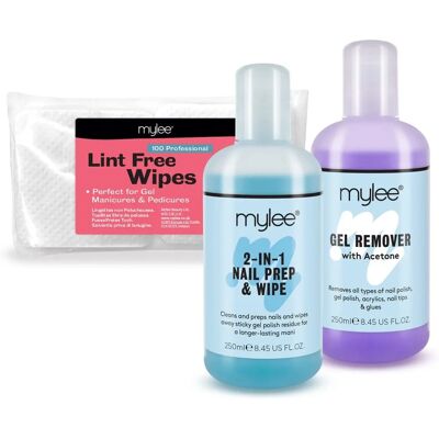 Kit Manucure Gels de Marque Mylee - Préparation et Lingettes - Publicité Kit Manucure Gels de Marque Mylee - Préparation et Lingettes - Publicité