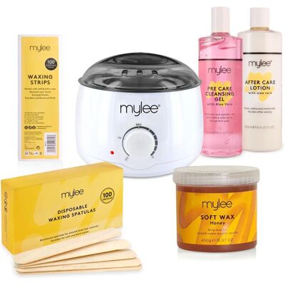 Kit d'épilation complet Mylee - Chauffe-cire, Cire en crème, Bandes - Publicité Kit d'épilation complet Mylee - Chauffe-cire, Cire en crème, Bandes - Publicité