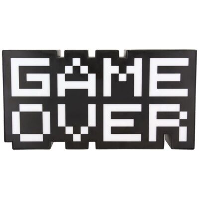 Paladone Game Over Luz - Lámpara de ambiente de juegos retro Paladone Game Over Luz - Lámpara de ambiente de juegos retro