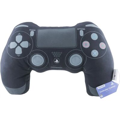Almofada PlayStation Dualshock Paladone - Macia, Preta, 45x32cm Almofada PlayStation Dualshock Paladone - Macia, Preta, 45x32cm