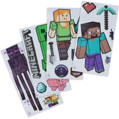 Nálepky na zeď Minecraft od Paladone - Oficiální, odstraňovatelné vinylové samolepky Nálepky na zeď Minecraft od Paladone - Oficiální, odstraňovatelné vinylové samolepky