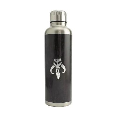 Paladone Mandalorian metalen waterfles - 500ml roestvrij staal zwart Paladone Mandalorian metalen waterfles - 500ml roestvrij staal zwart