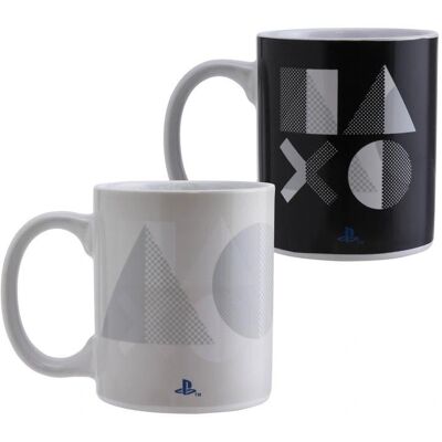 Mug à changement de chaleur PS5 de Paladone - Mug de jeu noir et blanc - Publicité Mug à changement de chaleur PS5 de Paladone - Mug de jeu noir et blanc - Publicité