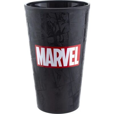 Marvel Logo Lasi - 400ml - Musta Marvel Juomalasi Marvel Logo Lasi - 400ml - Musta Marvel Juomalasi