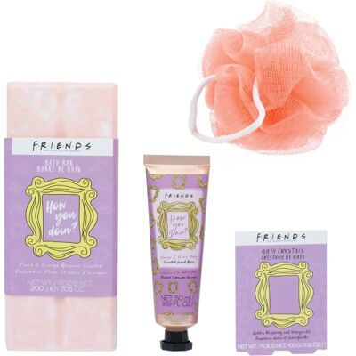 Coffret Cadeau Friends Pêche & Fleur d'Oranger - Bain & Corps - Publicité Coffret Cadeau Friends Pêche & Fleur d'Oranger - Bain & Corps - Publicité