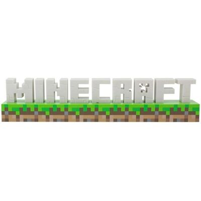 Paladone Minecraft Logo Light - Barna, zöld, fehér asztali lámpa Paladone Minecraft Logo Light - Barna, zöld, fehér asztali lámpa