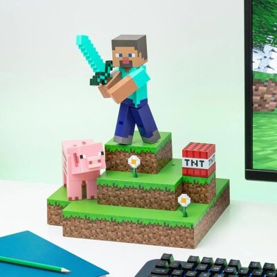 Paladone Minecraft Diorama Nastrójświetlówka - Oficjalnie licencjonowany produkt Minecraft - Wysokość 30cm Paladone Minecraft Diorama Nastrójświetlówka - Oficjalnie licencjonowany produkt Minecraft - Wysokość 30cm