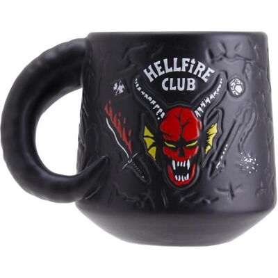 Tasse en relief du Démone du Club Hellfire - Paladone 400ml - Noir/Rouge - Publicité Tasse en relief du Démone du Club Hellfire - Paladone 400ml - Noir/Rouge - Publicité