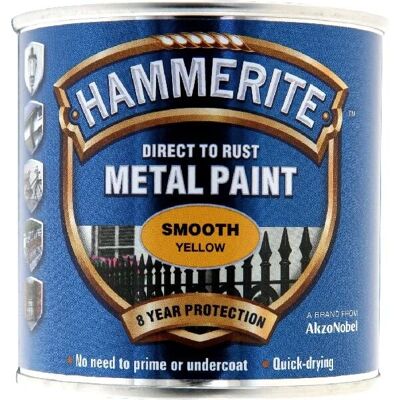 Hammerite - Direct to Rust Metal Paint - Yellow - Paint Hammerite - Direct to Rust Metal Paint - Yellow - Paint