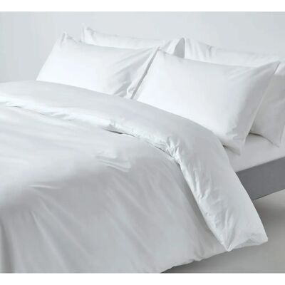 Conjunto de roupa de cama em algodão egípcio Homescapes - Branco, 200 TC, Casal Conjunto de roupa de cama em algodão egípcio Homescapes - Branco, 200 TC, Casal