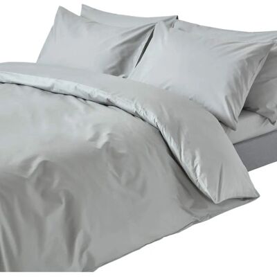 Homescapes Egyptian Cotton Duvet Cover Set - Double Silver Grey 200 TC Homescapes Egyptian Cotton Duvet Cover Set - Double Silver Grey 200 TC