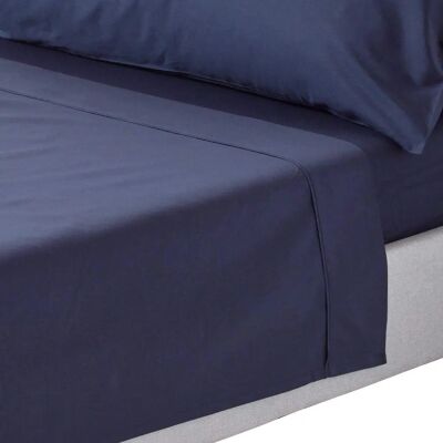 Homescapes Navy Egyptian Cotton Flat Sheet - Bed Type Homescapes Navy Egyptian Cotton Flat Sheet - Bed Type