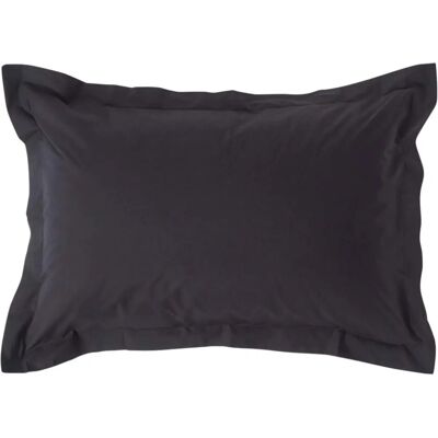Homescapes Egyptian Cotton Oxford Pillowcase - Black - Standard Homescapes Egyptian Cotton Oxford Pillowcase - Black - Standard