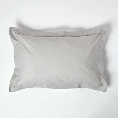 Homescapes Egyptian Cotton Oxford Pillowcase - King Size Silver Grey - 200 TC Homescapes Egyptian Cotton Oxford Pillowcase - King Size Silver Grey - 200 TC