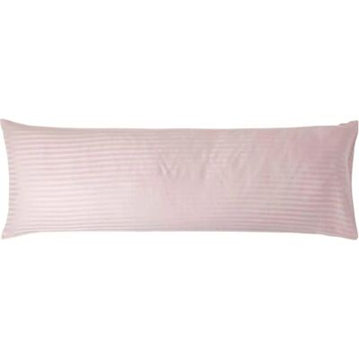 Homescapes Dusky Pink Violet Egyptian Cotton Satin Stripe Body Pillowcase 330 TC Homescapes Dusky Pink Violet Egyptian Cotton Satin Stripe Body Pillowcase 330 TC