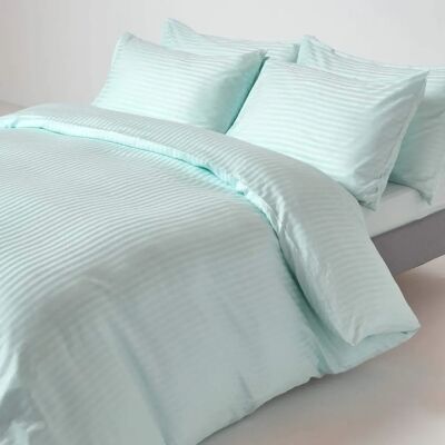 Homescapes Egyptian Cotton Stripe Duvet Cover - Single, Blue, 330 TC Homescapes Egyptian Cotton Stripe Duvet Cover - Single, Blue, 330 TC
