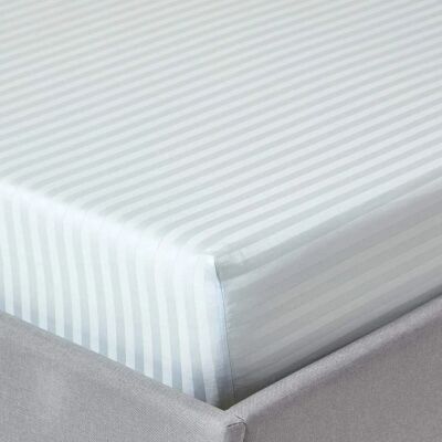 Homescapes Egyptian Cotton Satin Stripe Fitted Sheet - Super King Homescapes Egyptian Cotton Satin Stripe Fitted Sheet - Super King