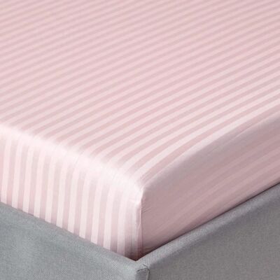 Homescapes King Pink Egyptian Cotton Satin Stripe Fitted Sheet Homescapes King Pink Egyptian Cotton Satin Stripe Fitted Sheet