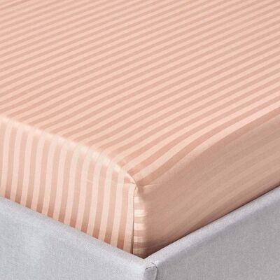 Homescapes Super-King Taupe Egyptian Cotton Satin Stripe Fitted Sheet Homescapes Super-King Taupe Egyptian Cotton Satin Stripe Fitted Sheet