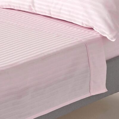 Homescapes Egyptian Cotton Satin Stripe Flat Sheet Dusty Pink Double Homescapes Egyptian Cotton Satin Stripe Flat Sheet Dusty Pink Double