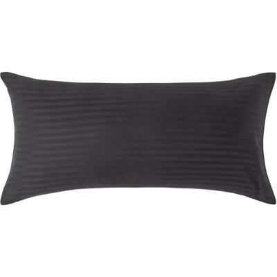 Homescapes Black Egyptian Cotton Satin Stripe Pillowcase - 40x80cm Homescapes Black Egyptian Cotton Satin Stripe Pillowcase - 40x80cm