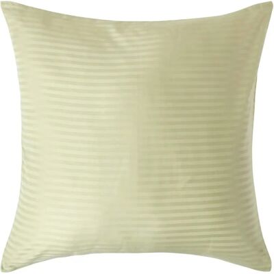 Homescapes ägyptische Baumwoll Satin Streifen Kissenbezug - 80 x 80 cm, Salbeigrün Homescapes ägyptische Baumwoll Satin Streifen Kissenbezug - 80 x 80 cm, Salbeigrün