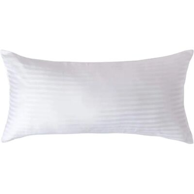 Homescapes Ägyptische Baumwoll Satin Streifen Kissenbezug - Weiß Homescapes Ägyptische Baumwoll Satin Streifen Kissenbezug - Weiß