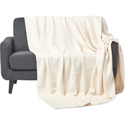 Homescapes Organic Cotton Waffle Blanket - Blanket Homescapes Organic Cotton Waffle Blanket - Blanket