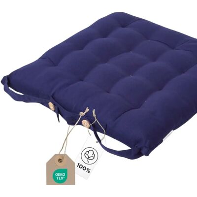 Homescapes Navy Blue Seat Pad - Seat Pad Homescapes Navy Blue Seat Pad - Seat Pad