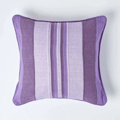 Homescapes Cotton Striped Mauve Cushion Cover - Cushion Cover Homescapes Cotton Striped Mauve Cushion Cover - Cushion Cover