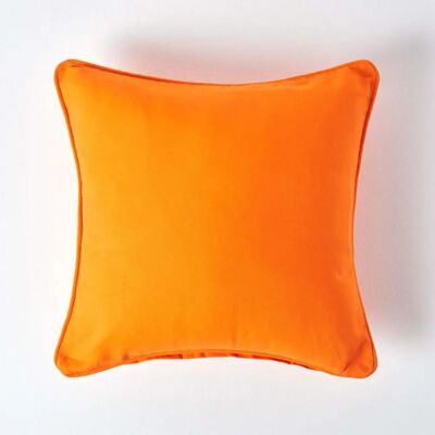 Homescapes Cotton Plain Orange Cushion Cover - Cushion Cover Homescapes Cotton Plain Orange Cushion Cover - Cushion Cover