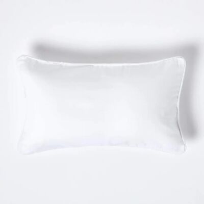 Homescapes Cotton Cushion Cover - Rectangular White 30x50cm Homescapes Cotton Cushion Cover - Rectangular White 30x50cm