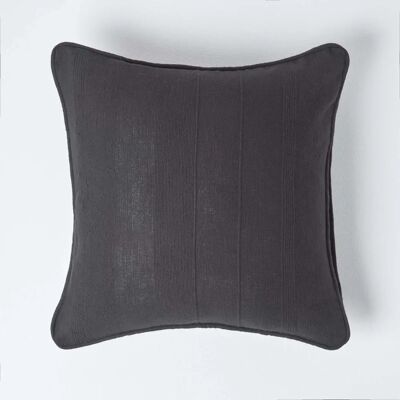 Homescapes Homescapes Cotton Rajput Ribbed Cushion Cover - Cushion Cover Homescapes Homescapes Cotton Rajput Ribbed Cushion Cover - Cushion Cover