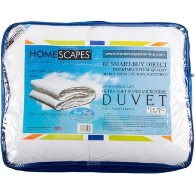 Duvet pour enfants Homescapes 10.5 Tog microfibre - Publicité Duvet pour enfants Homescapes 10.5 Tog microfibre - Publicité