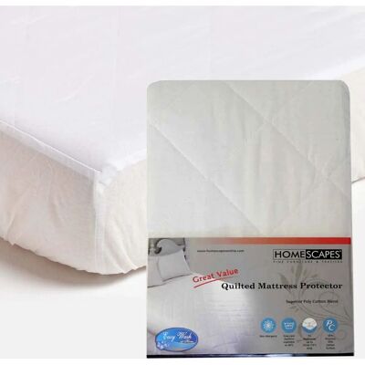 Homescapes Double Quilted Mattress Protector Homescapes Double Quilted Mattress Protector