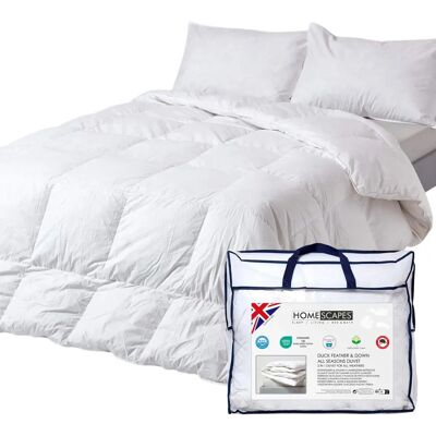 Homescapes Duck Feather and Down All Seasons Duvet - King Homescapes Duck Feather and Down All Seasons Duvet - King