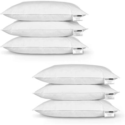 Homescapes Duck Feather Pillow - Set of 6 White Luxury Bedding Homescapes Duck Feather Pillow - Set of 6 White Luxury Bedding