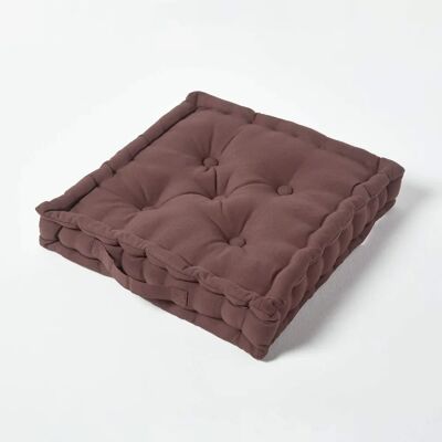 Homescapes Coussin en Coton Chocolat - Coussin de Sol - Publicité Homescapes Coussin en Coton Chocolat - Coussin de Sol - Publicité