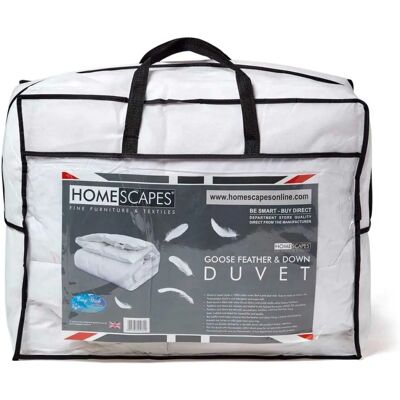 Homescapes Goose Feather and Down All Seasons Duvet - Super King Homescapes Goose Feather and Down All Seasons Duvet - Super King