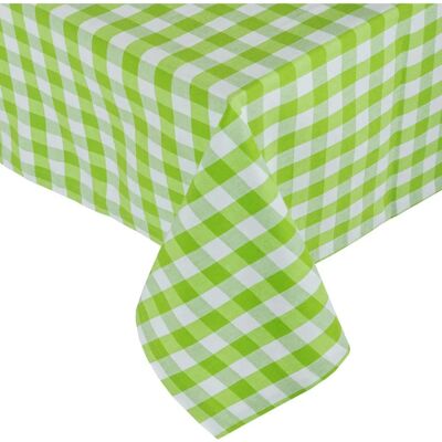 Homescapes Green Block Check Cotton Gingham Tablecloth - Tablecloth Homescapes Green Block Check Cotton Gingham Tablecloth - Tablecloth