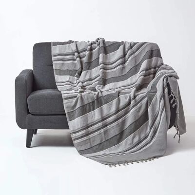 Homescapes Cotton Morocco Striped Throw - Unisex Home Decor Homescapes Cotton Morocco Striped Throw - Unisex Home Decor