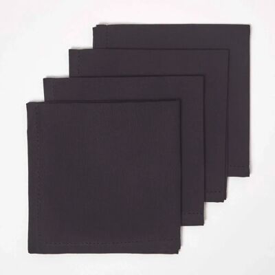 Homescapes Cotton Fabric 4 Napkins Set - Napkins Homescapes Cotton Fabric 4 Napkins Set - Napkins
