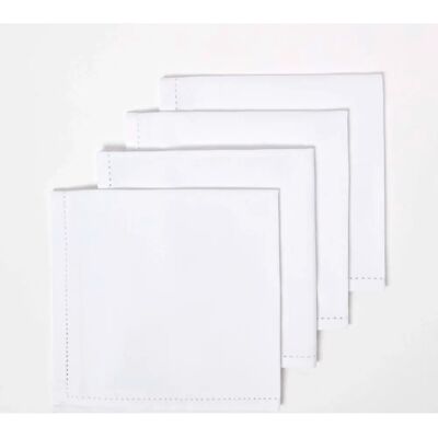 Homescapes Cotton Fabric 4 Napkins Set - Napkins Homescapes Cotton Fabric 4 Napkins Set - Napkins